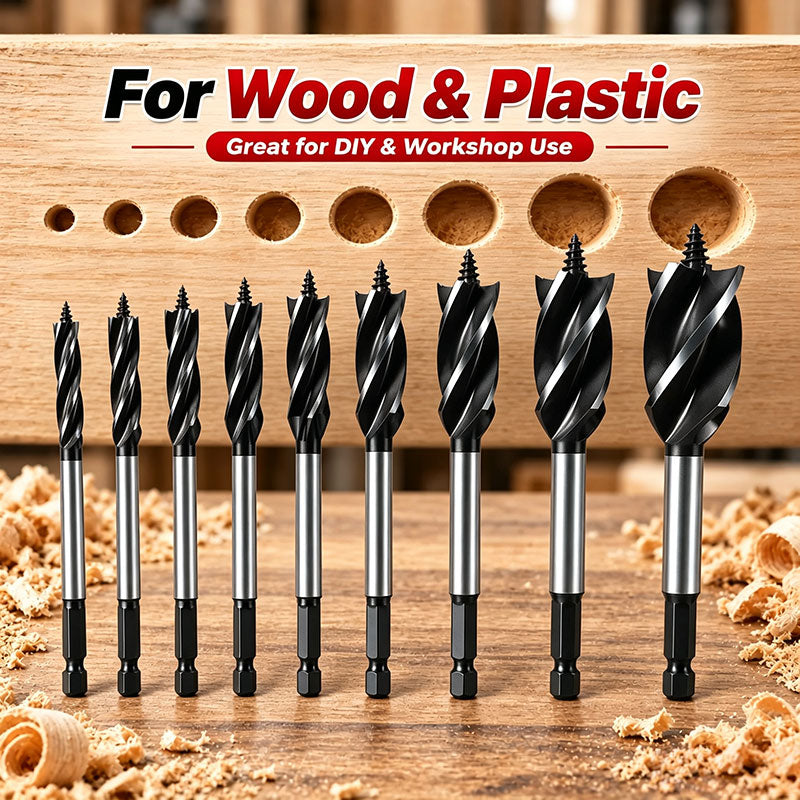 💯🔥10–25mm 8PCS Complete Wood Drilling Set: Heavy-Duty Fluted Bits & Versatile Drilling