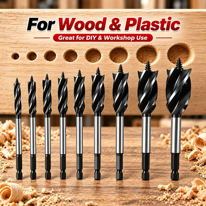 💯🔥10–25mm 8PCS Complete Wood Drilling Set: Heavy-Duty Fluted Bits & Versatile Drilling