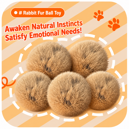 Soft Fluffy Cat Toy Ball