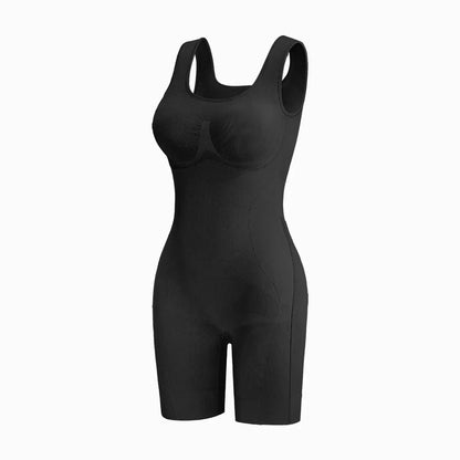 Tummy Control Butt Lifter Faja Bodysuit: Back Support Scrunch, Back Open Design🧘
