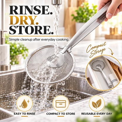 2-in-1 Fine Mesh Strainer Tongs – Strain, Scoop & Efficient Kitchen Use