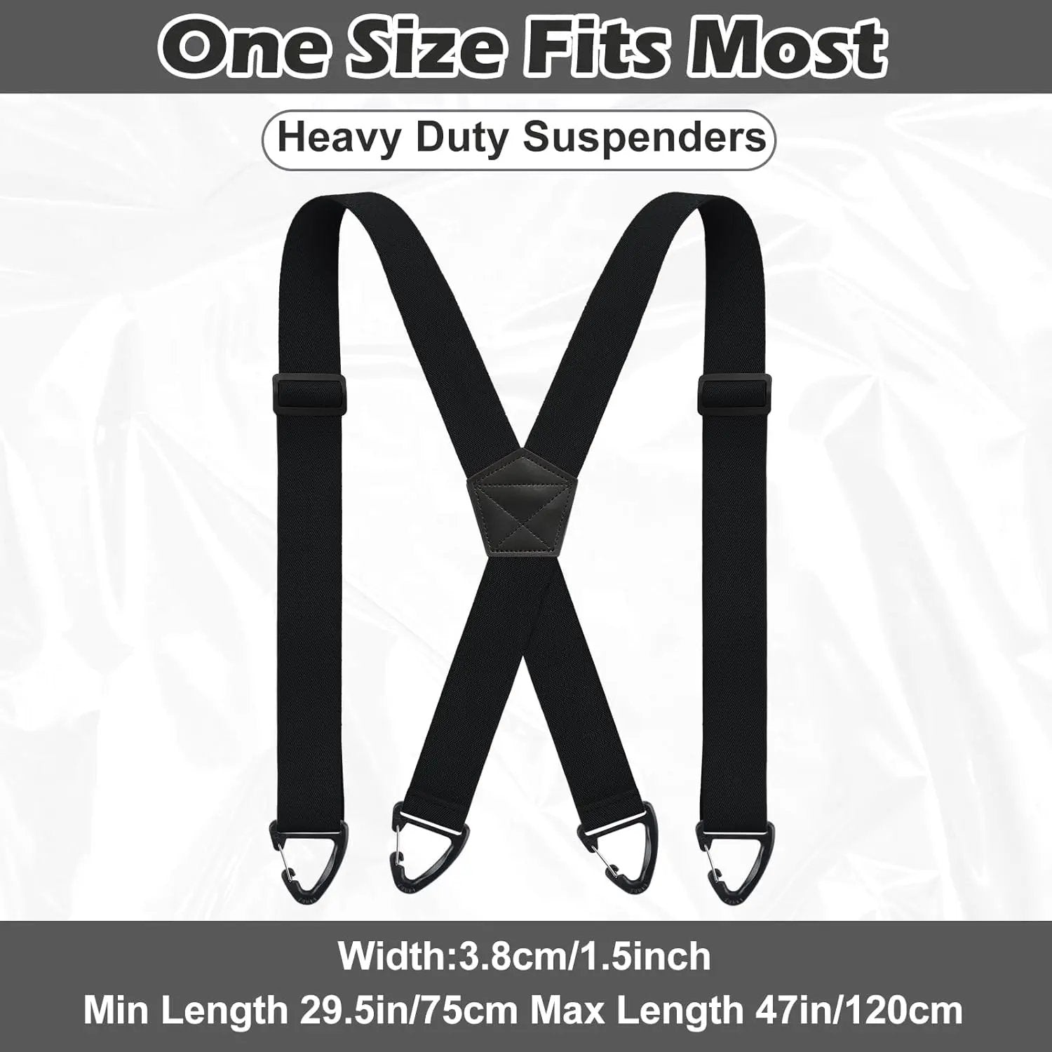Men's X-Back Suspenders with Hook Clips