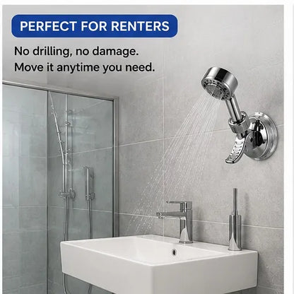 Adjustable Shower Head Holders Removable Suction Cup: Easy Installation & Strong Suction Cup