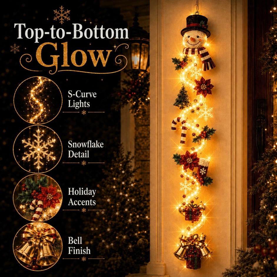 ⏳ Last day! 49% OFF – 🎄✨🎅 Glowing Christmas Door Hanger