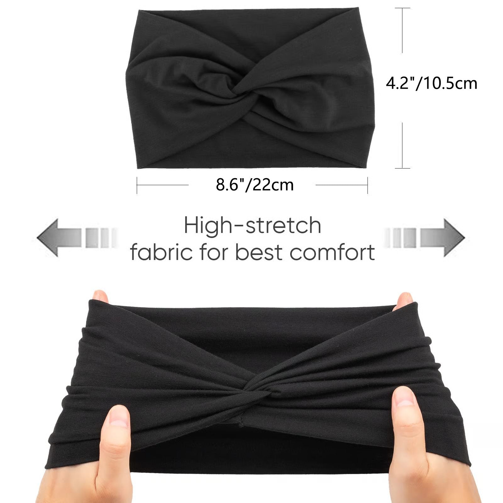 10 Pack Wide Knotted Turban Headbands for Women