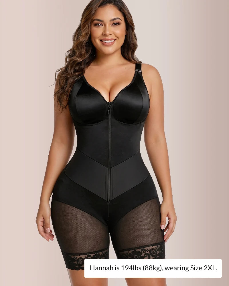 Sculpt & Smooth Front-Zip Full Body Shapewear Bodysuit