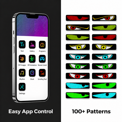 Truck LED Eye Display Panels – App-Controlled 2-Piece Set