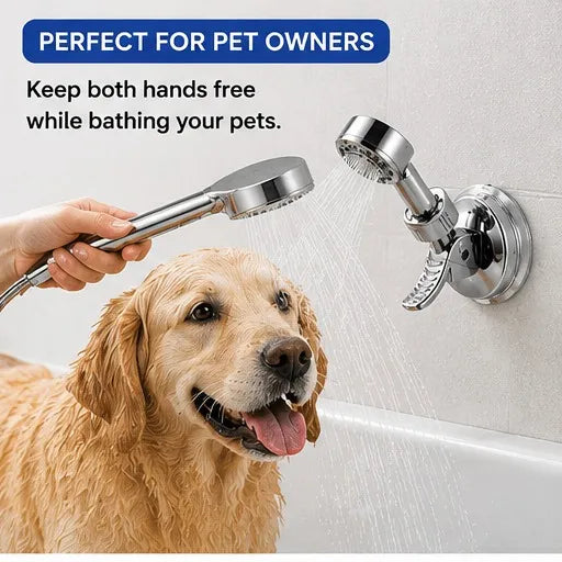 Adjustable Shower Head Holders Removable Suction Cup: Easy Installation & Strong Suction Cup