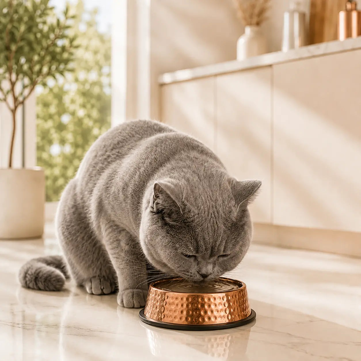 Auremod™ 99.9% Pure Copper Bowl for Dogs & Cats