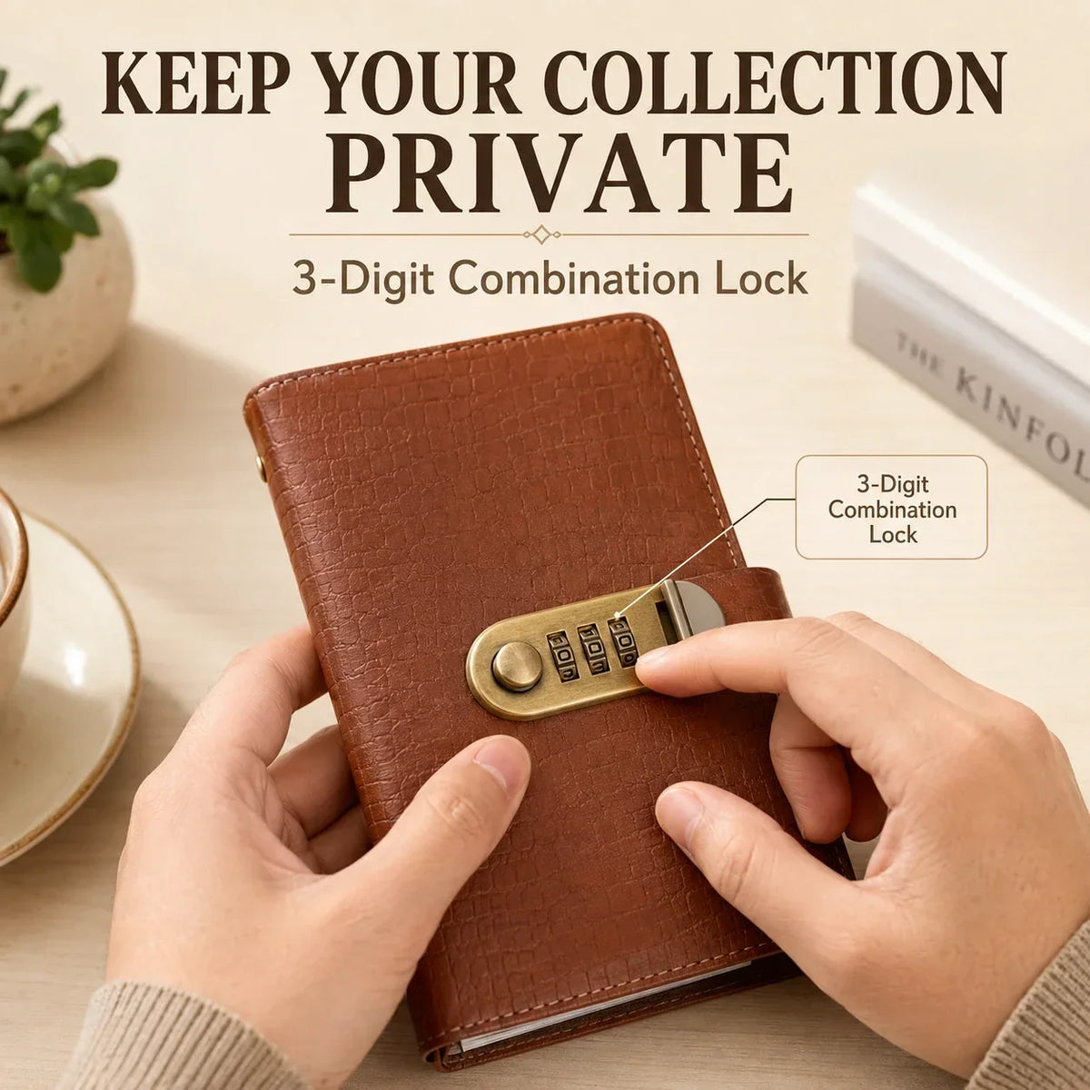 Locking Banknote Collection Booklet: Holds 100 Bills, Secure Storage & Organized Display