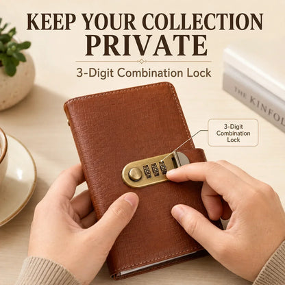 Locking Banknote Collection Booklet: Holds 100 Bills, Secure Storage & Organized Display