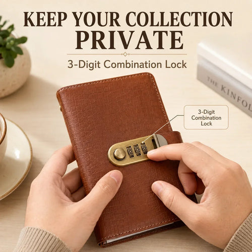 Locking Banknote Collection Booklet: Holds 100 Bills, Secure Storage & Organized Display