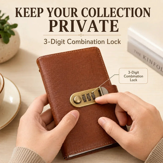 Locking Banknote Collection Booklet: Holds 100 Bills, Secure Storage & Organized Display