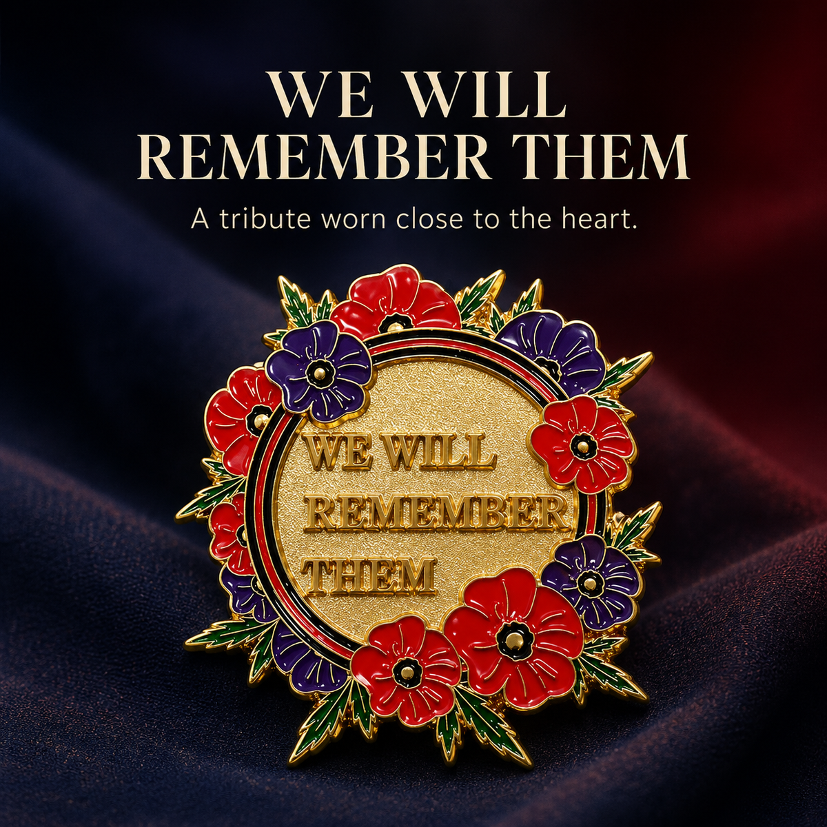 Limited Edition-“The Brave & The Faithful” Scarlet & Violet Tribute Wreath