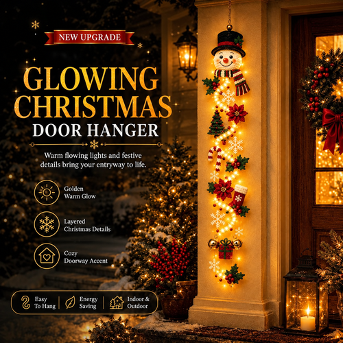 ⏳ Last day! 49% OFF – 🎄✨🎅 Glowing Christmas Door Hanger
