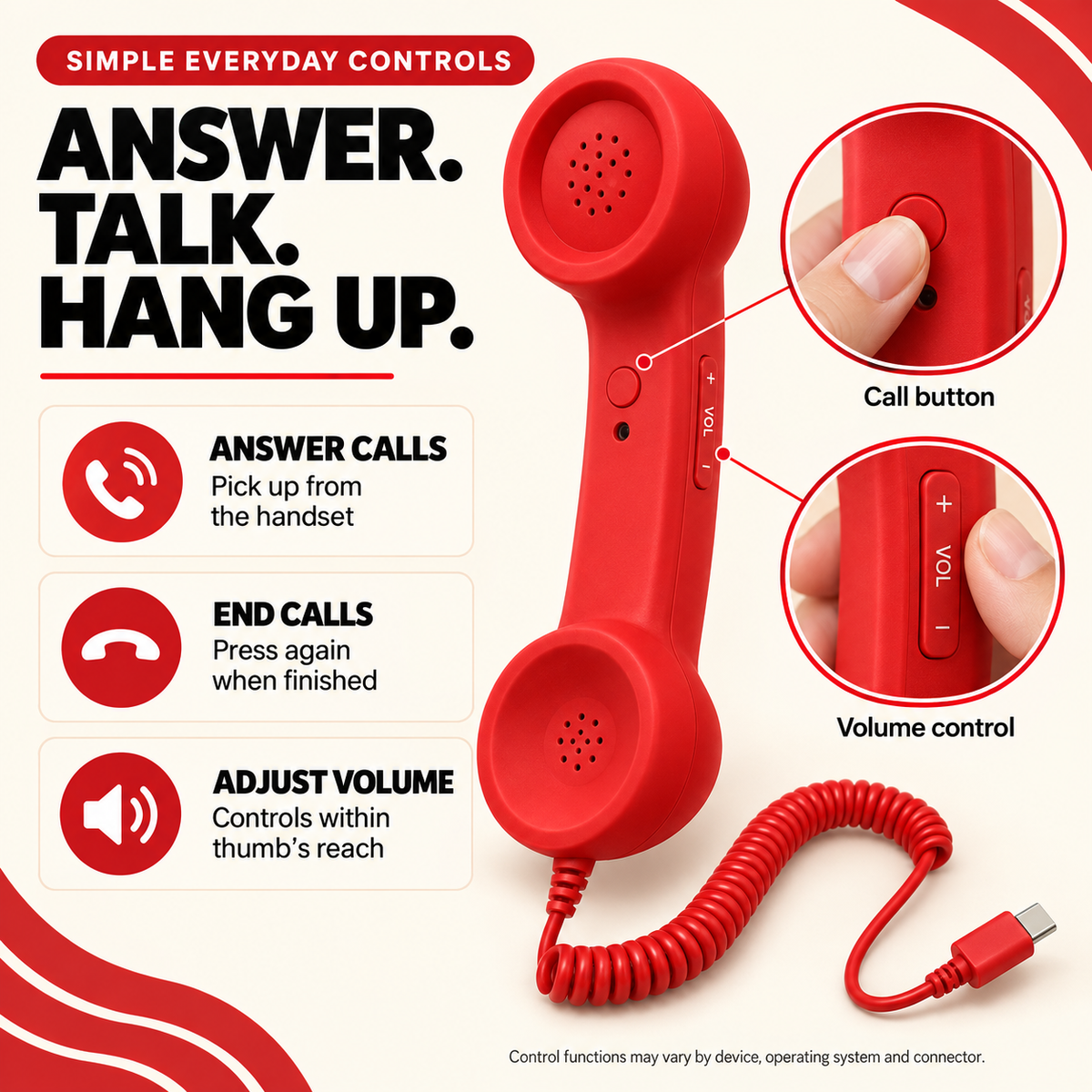 ☎️ Old School Wired Phone Handset – Classic Radiation-Proof Receiver for Mobile Phones