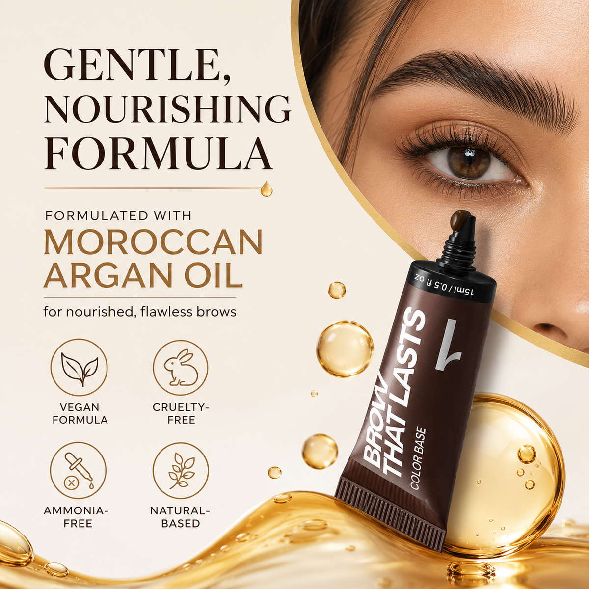 ✨ Semi-Permanent Eyebrow Tint Kit: Long-Lasting Color & Natural-Looking Brows