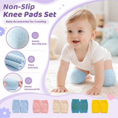 Baby Non-Slip Crawling Knee Pads – Soft Cushioned Protection Set
