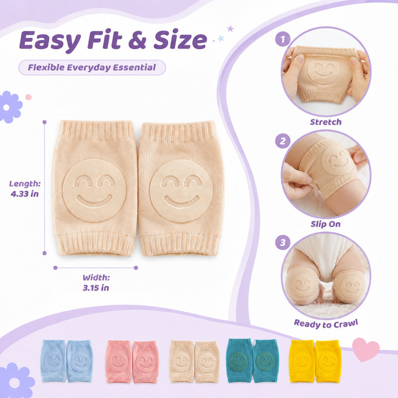 Baby Non-Slip Crawling Knee Pads – Soft Cushioned Protection Set