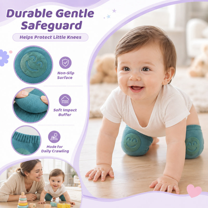 Baby Non-Slip Crawling Knee Pads – Soft Cushioned Protection Set