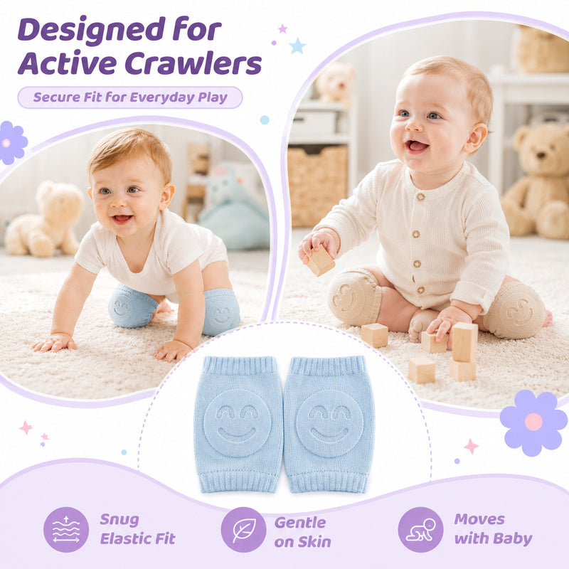 Baby Non-Slip Crawling Knee Pads – Soft Cushioned Protection Set