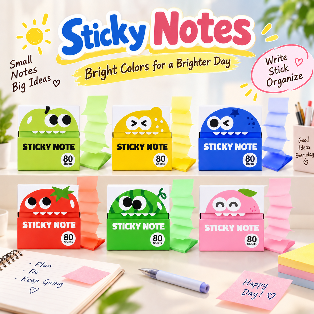 ✨ Glitter Transparent Pull-Out Sticky Notes - Stylish Aesthetic Memo Pads & Easy-to-Write