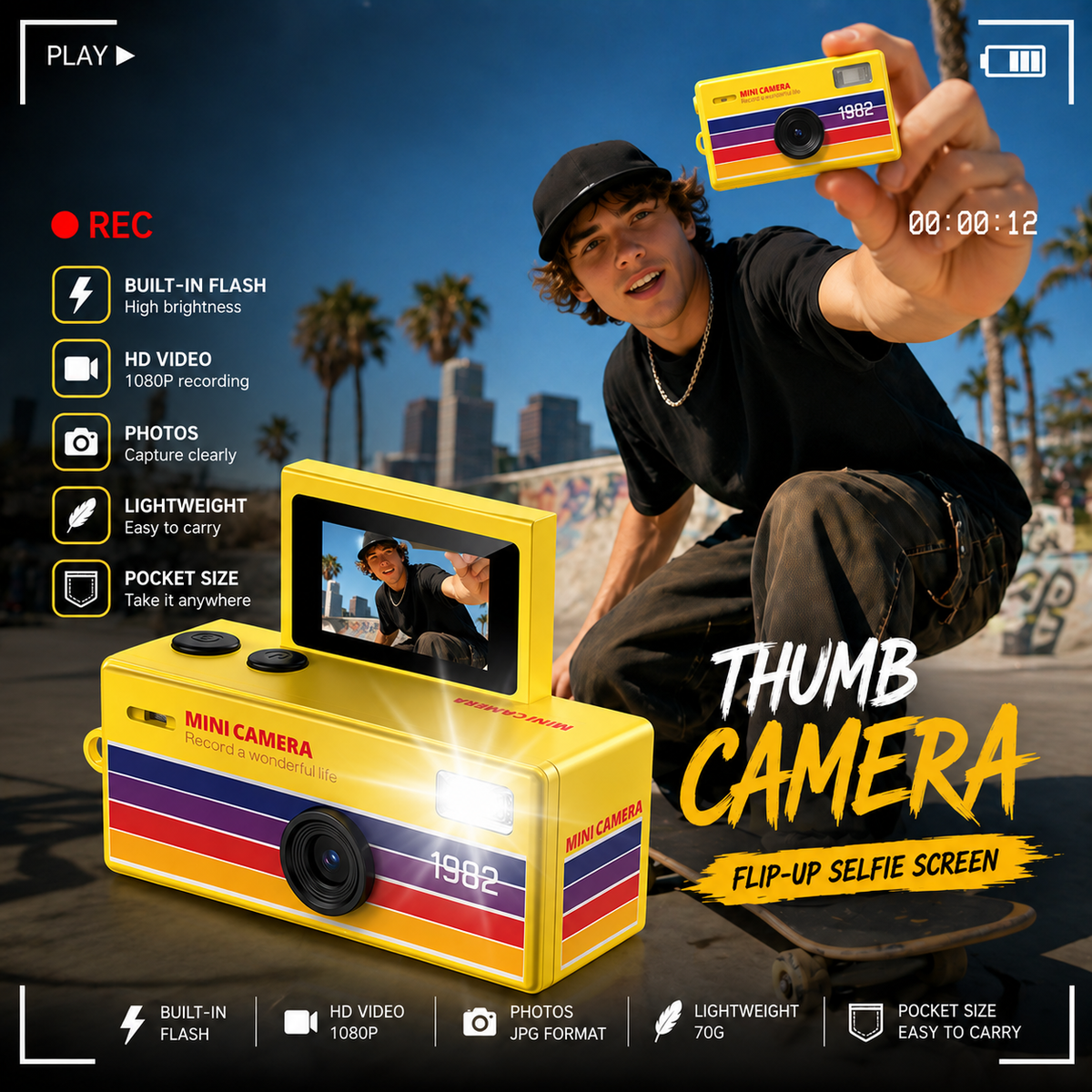 Mini Retro Camera (Film Your Life in 90s Style)
