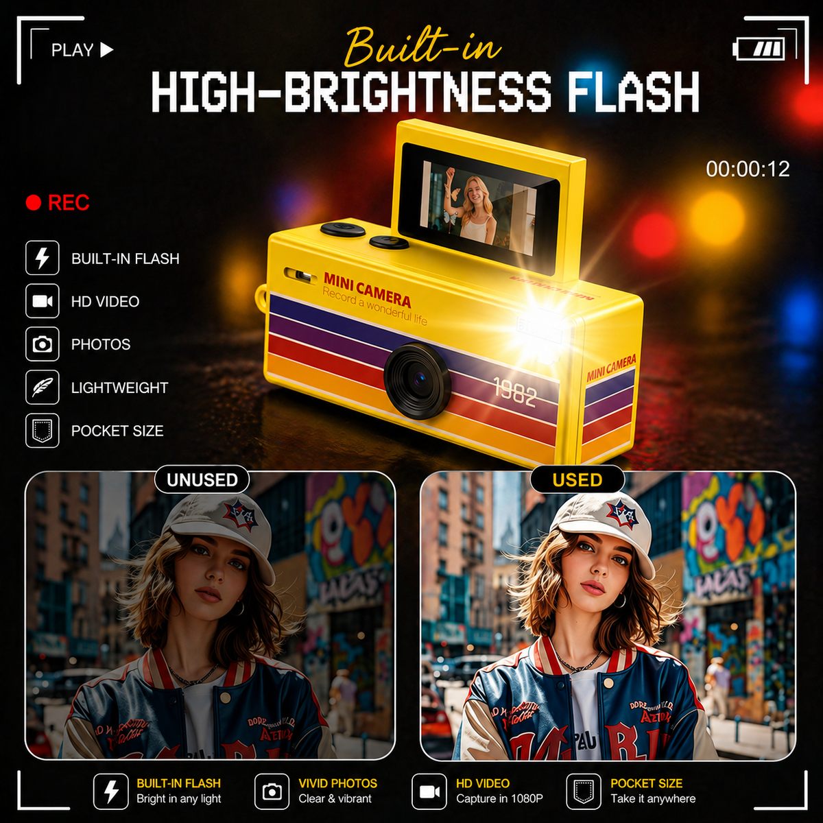 Mini Retro Camera (Film Your Life in 90s Style)