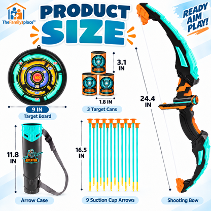 LED Light-Up Bow and Arrow Toy Set: Glowing Effects & Outdoor Fun