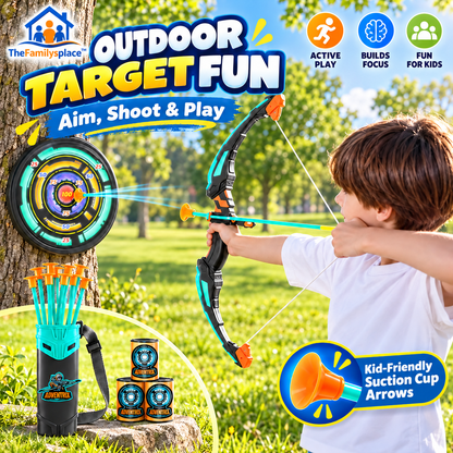 LED Light-Up Bow and Arrow Toy Set: Glowing Effects & Outdoor Fun