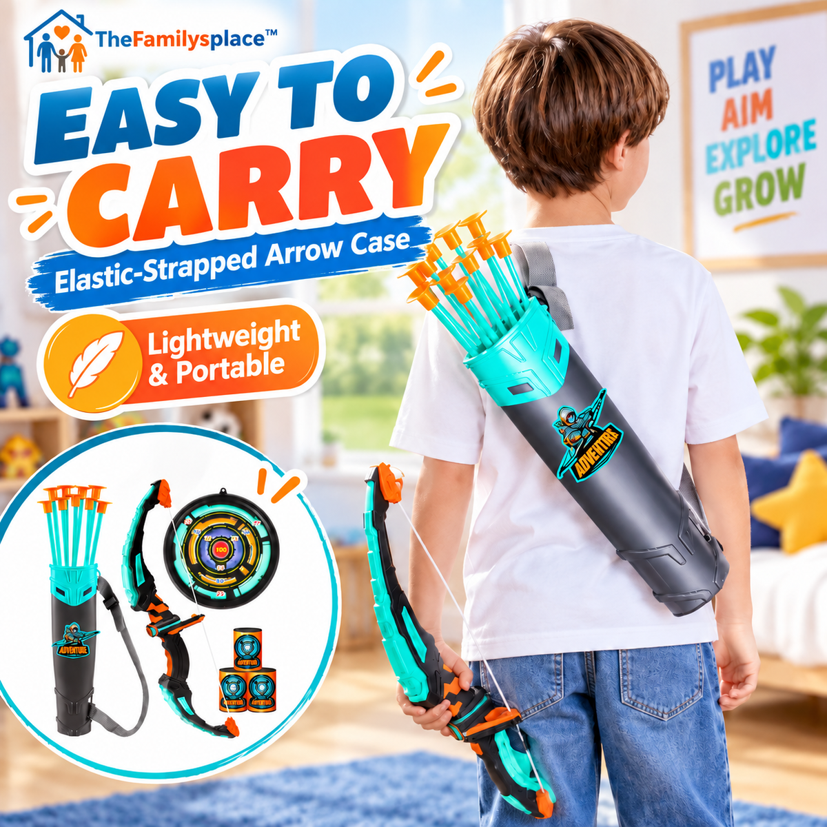 LED Light-Up Bow and Arrow Toy Set: Glowing Effects & Outdoor Fun
