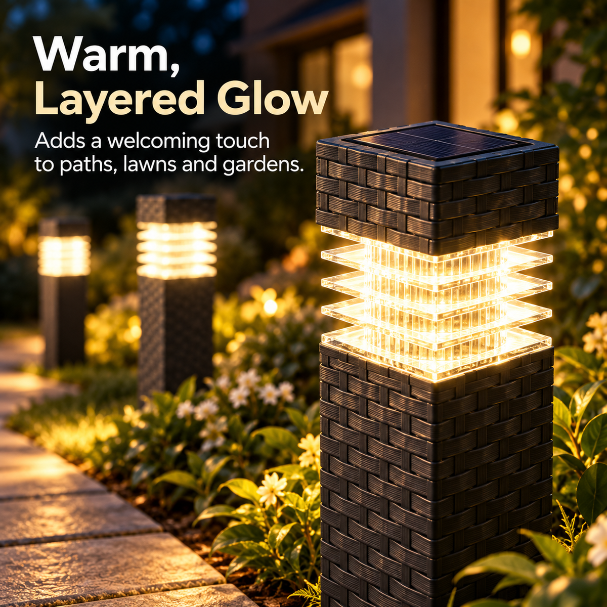 Energy-Saving Solar Garden Pathway Lights – Waterproof & No Wires, Automatic Night Glow ✨