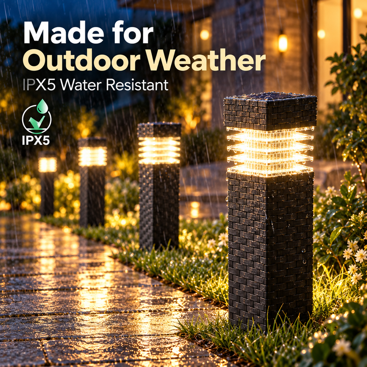Energy-Saving Solar Garden Pathway Lights – Waterproof & No Wires, Automatic Night Glow ✨