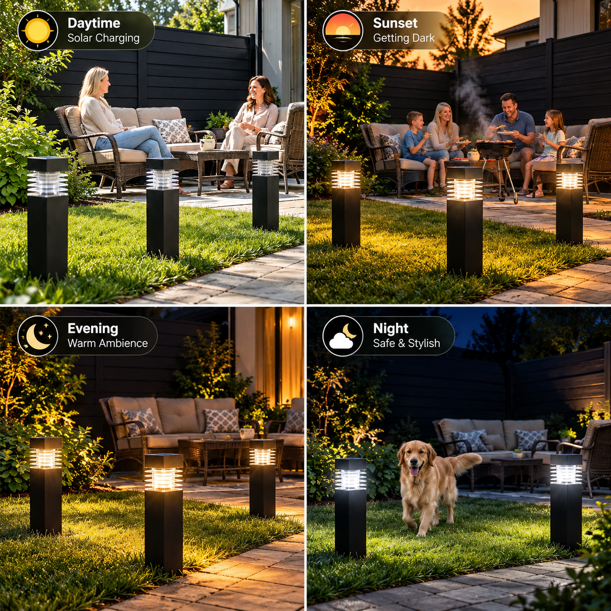 Energy-Saving Solar Garden Pathway Lights – Waterproof & No Wires, Automatic Night Glow ✨