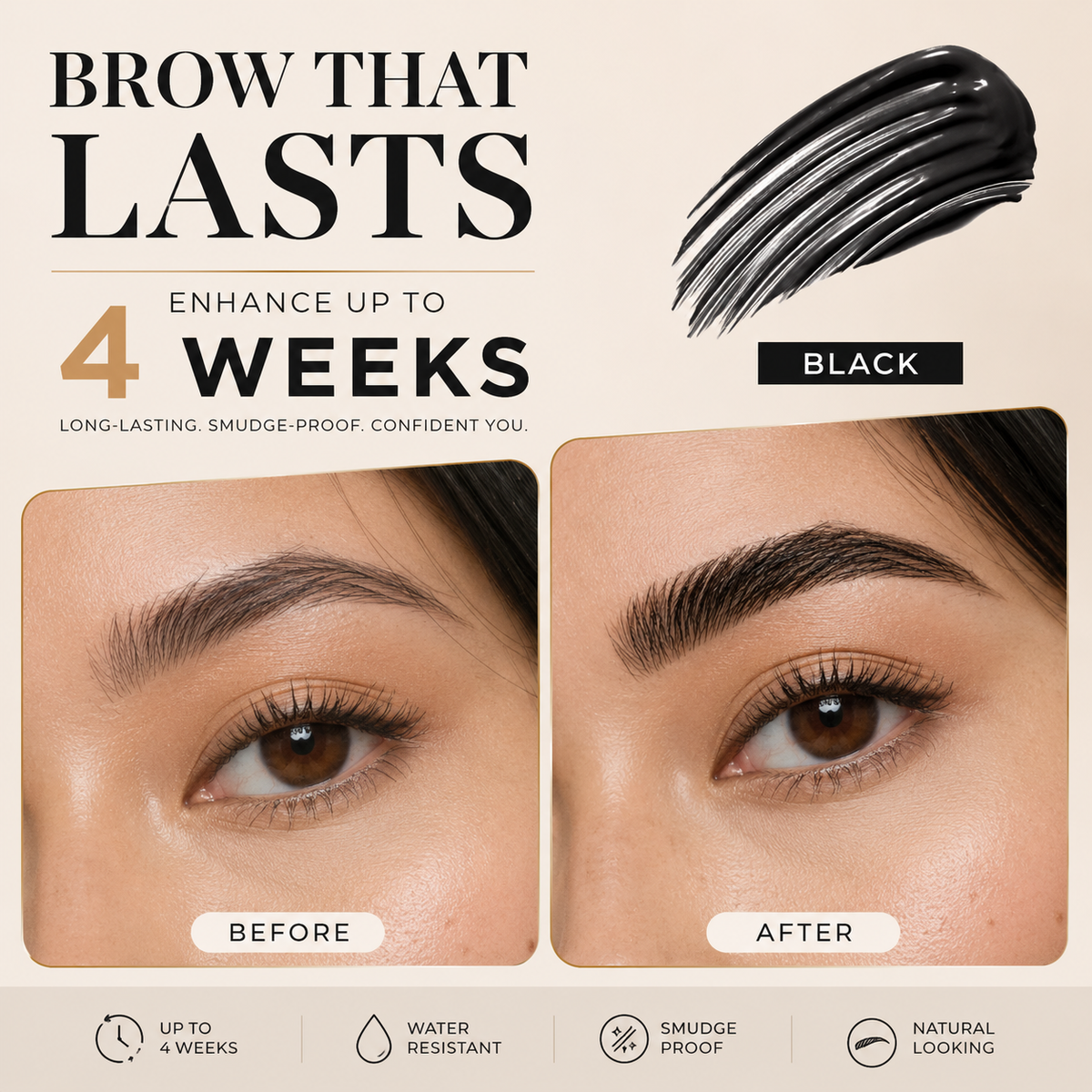 ✨ Semi-Permanent Eyebrow Tint Kit: Long-Lasting Color & Natural-Looking Brows
