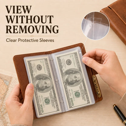 Locking Banknote Collection Booklet: Holds 100 Bills, Secure Storage & Organized Display