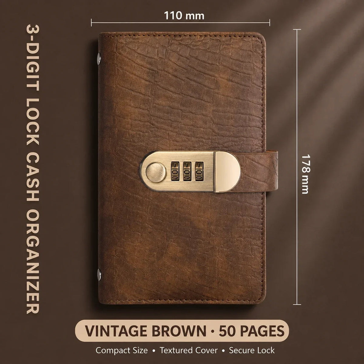 Locking Banknote Collection Booklet: Holds 100 Bills, Secure Storage & Organized Display