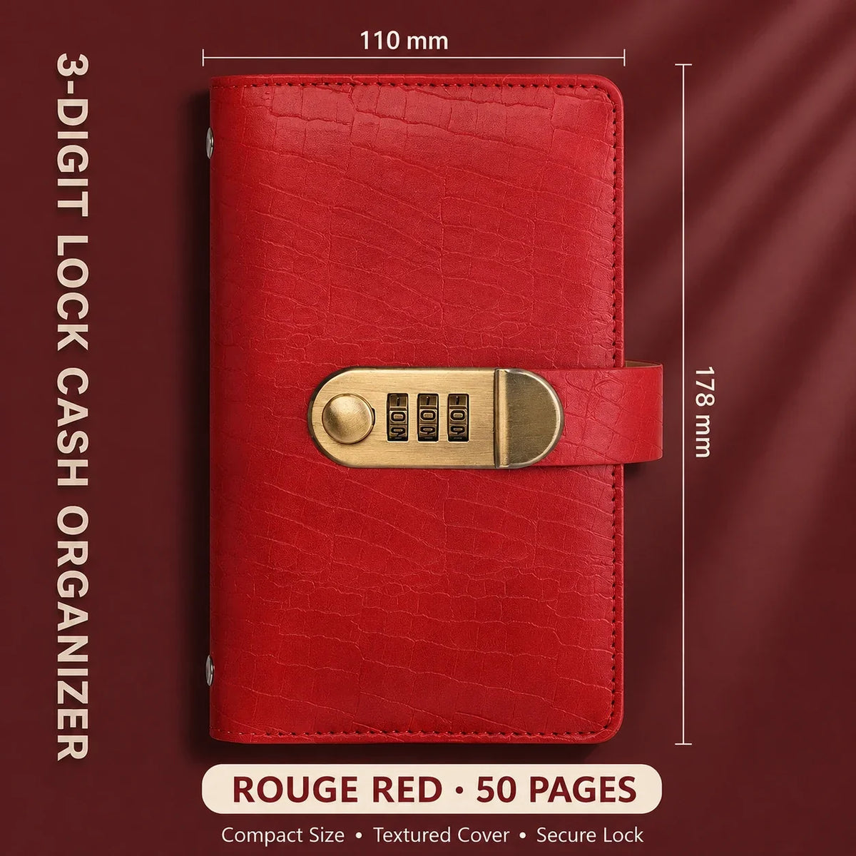 Locking Banknote Collection Booklet: Holds 100 Bills, Secure Storage & Organized Display