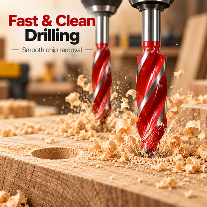 💯🔥10–25mm 8PCS Complete Wood Drilling Set: Heavy-Duty Fluted Bits & Versatile Drilling