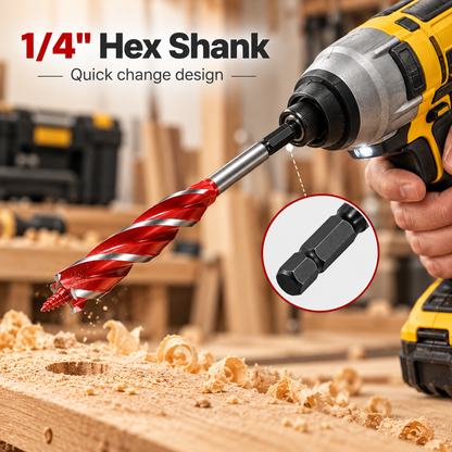 💯🔥10–25mm 8PCS Complete Wood Drilling Set: Heavy-Duty Fluted Bits & Versatile Drilling