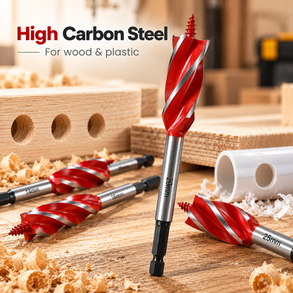 💯🔥10–25mm 8PCS Complete Wood Drilling Set: Heavy-Duty Fluted Bits & Versatile Drilling