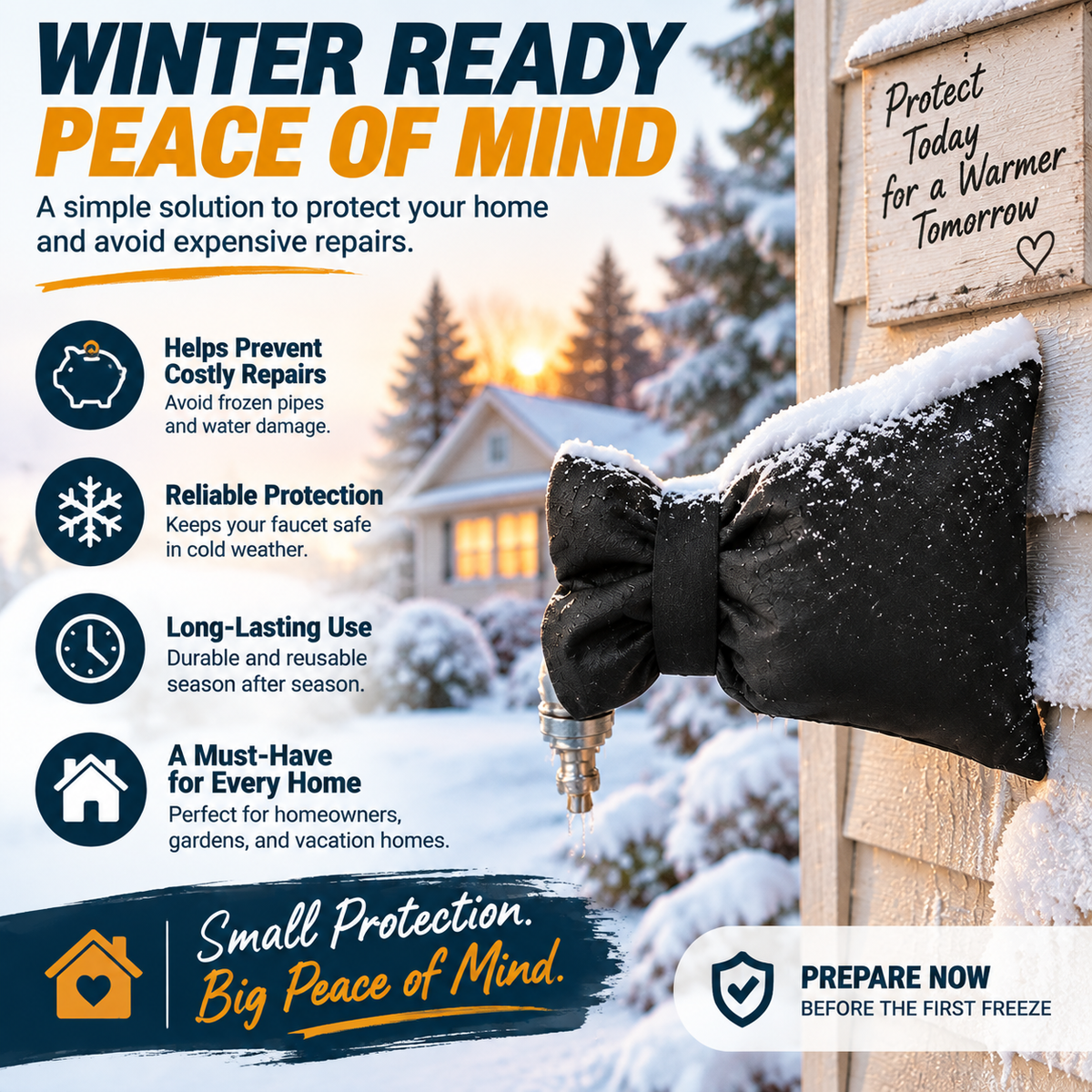 ❄️ Outdoor Winter Faucet Covers: Freeze Protection & Easy Installation