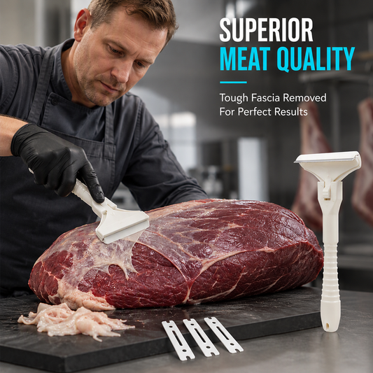 Stainless Steel Meat Scraper – Easy Fat & Fascia Removal Tool for Beef & Pork 🔪✨