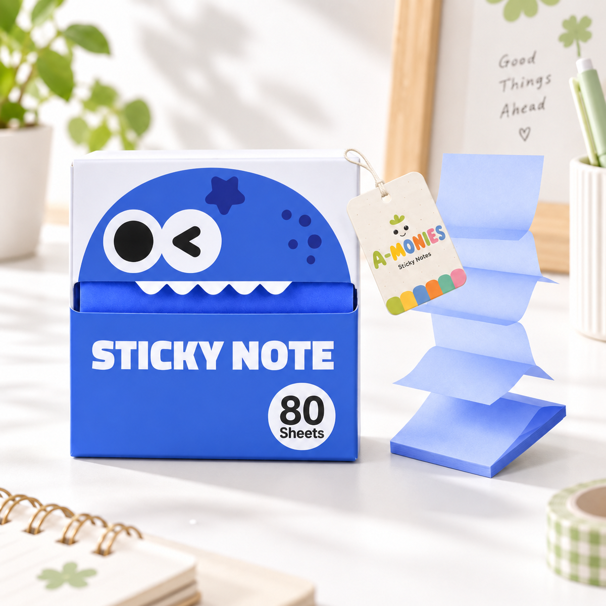 ✨ Glitter Transparent Pull-Out Sticky Notes - Stylish Aesthetic Memo Pads & Easy-to-Write