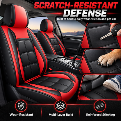 🏎️ Universal Genuine Leather Car Seat Cover: Premium Comfort & Full Seat Protection