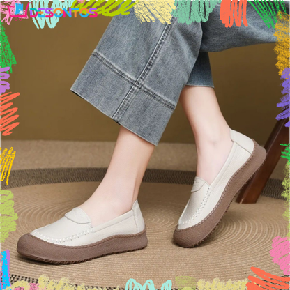 Genuine Cowhide Leather Soft-Sole Shoes