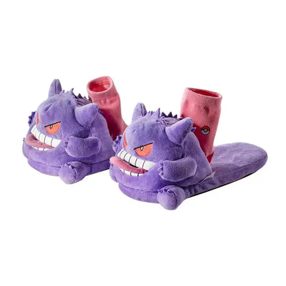 Gengar Plush Slippers + FREE Socks