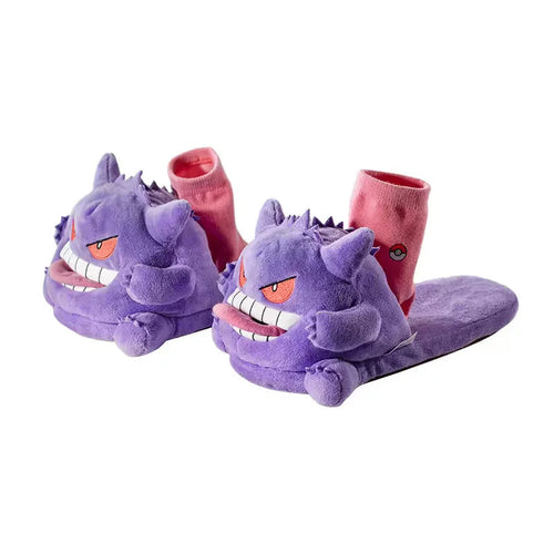 Gengar Plush Slippers + FREE Socks
