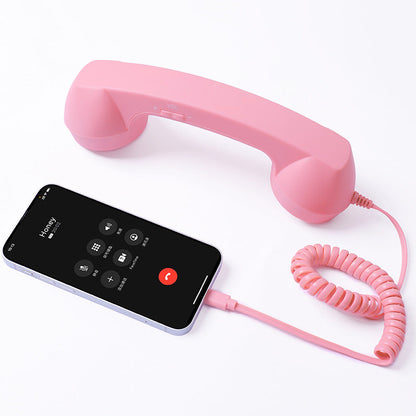 ☎️ Old School Wired Phone Handset – Classic Radiation-Proof Receiver for Mobile Phones