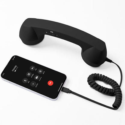 ☎️ Old School Wired Phone Handset – Classic Radiation-Proof Receiver for Mobile Phones